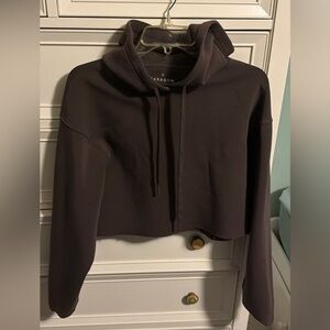 PARAGON Cropped Hoodie in Chocolate Brown